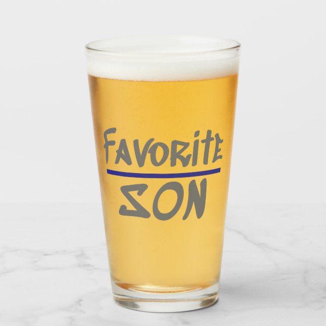 Favourite SON humour brother novelty Glass (Front Filled)