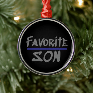 Favourite SON humour brother novelty Metal Tree Decoration