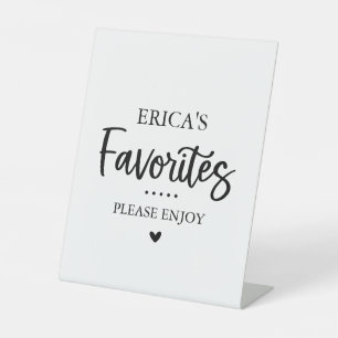 Favourite Sweets and Treats Favour Table Sign