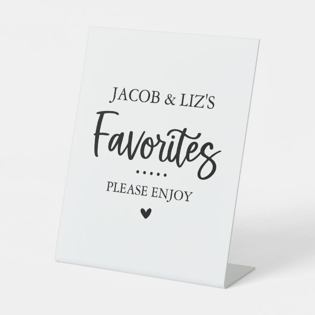Favourite Sweets and Treats Favour Table Sign (Front)