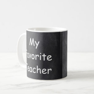 Favourite Teacher Chalkboard Design Gift Idea Coffee Mug