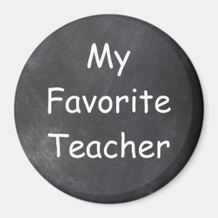 Favourite Teacher Chalkboard Design Gift Idea Magnet