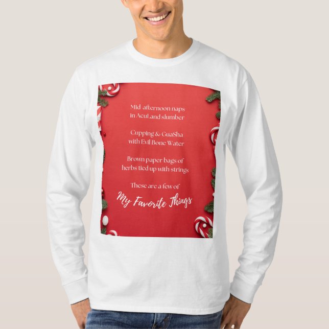 Favourite Things Acupuncture long sleeve T-Shirt (Front)