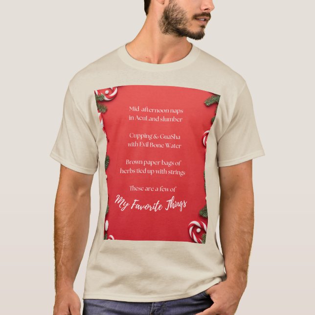 Favourite Things Acupuncture T-Shirt (Front)