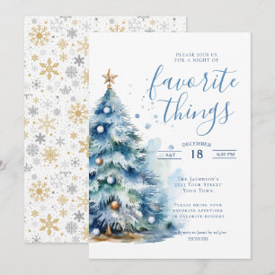 Favourite Things Christmas Holiday Dinner Party Invitation