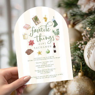 Favourite Things Gift Exchange Christmas Party  Invitation