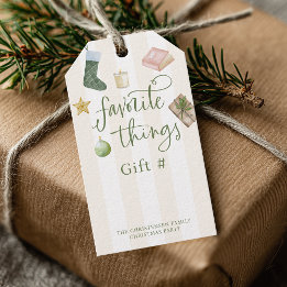 Favourite Things Gift Exchange Gift Tags