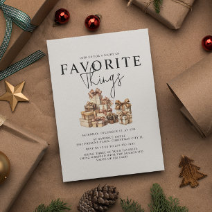 Favourite Things Gift Exchange Holiday Party Invitation
