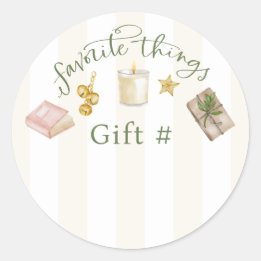Favourite Things Gift Exchange Stickers