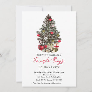 Favourite Things Holiday gift swap party Invitatio Invitation