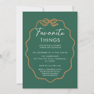 Favourite Things Holiday Party - Cute and Festive  Invitation