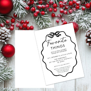 Favourite Things Holiday Party - Cute and Festive Invitation