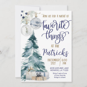 Favourite Things Holiday Party Invitation