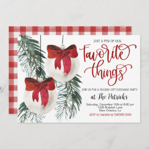 Favourite Things Holiday Party Invitation
