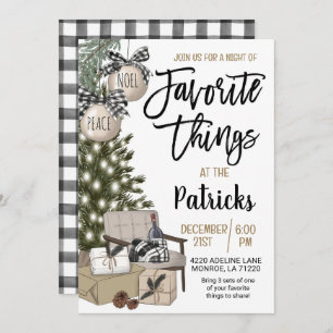 Favourite Things Holiday Party Invitation