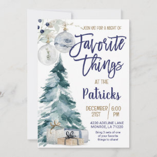 Favourite Things Holiday Party Invitation