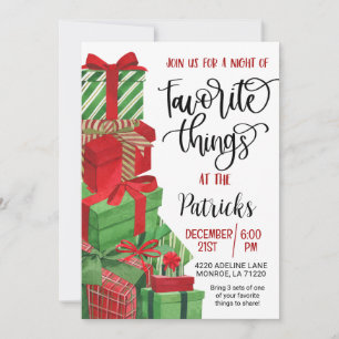 Favourite Things Holiday Party Invitation