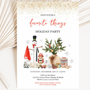 Favourite Things Holiday Party Invitation