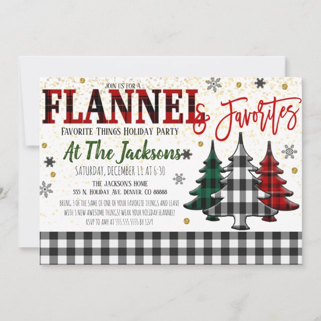 Favourite Things Party Invitation (Front)