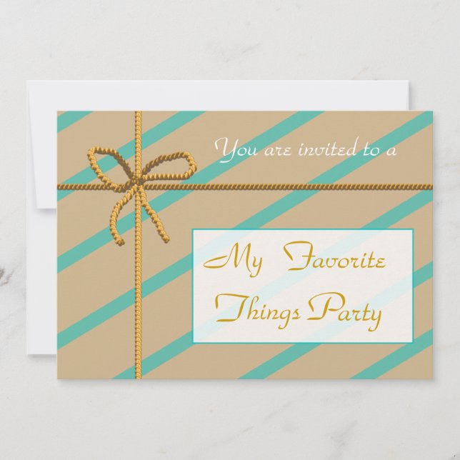 Favourite Things Party Invitation (Front)