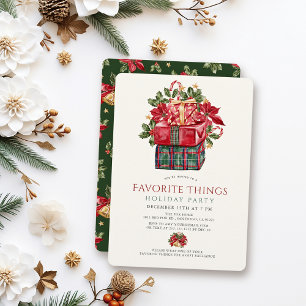 Favourite Things Presents Christmas Holiday Party Invitation