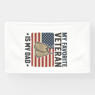 Favourite Veteran Dad Patriotic Dog Tags Design_1 Banner