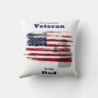 Favourite Veteran Dad Pillow
