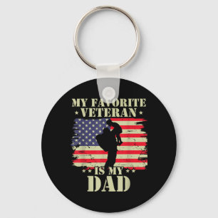 Favourite Veteran is dad Army Military Veterans Da Key Ring