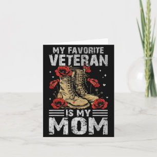 Favourite veteran is mum patriotic mother's day card