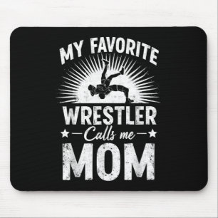 Favourite Wrestler Calls Mum Mother Wrestling Boy Mouse Mat