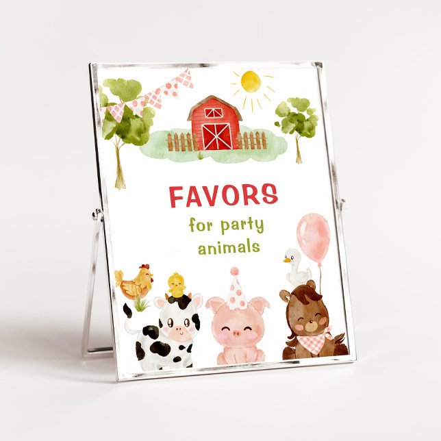Favours for party animals farm animals poster (Creator Uploaded)