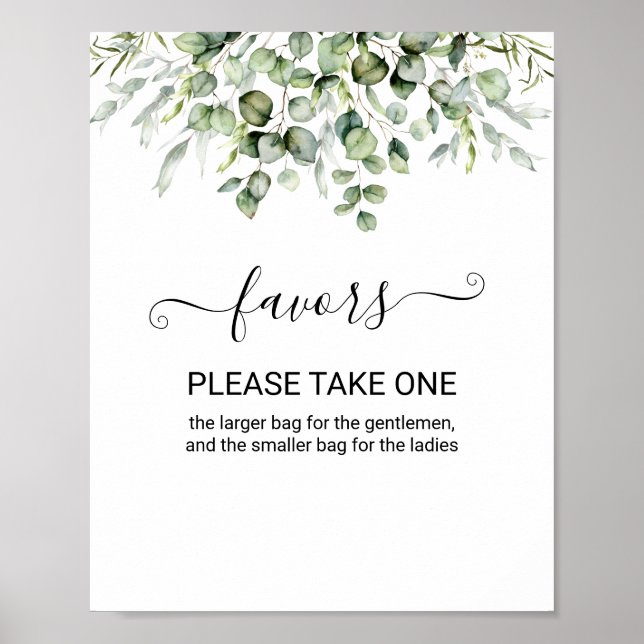 Favours Greenery Sign (Front)