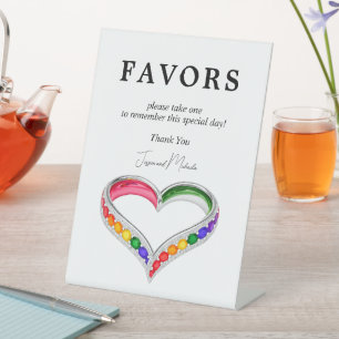 🌈 Favours Intertwined in Pride  Pedestal Sign