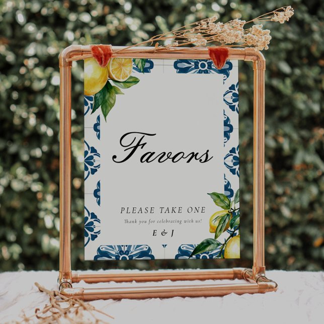 Favours Lemon Positano Wedding Sign (Creator Uploaded)