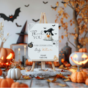 Favours Little Boo Baby Shower Halloween  Poster