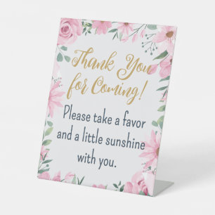 Favours Love is in Bloom Pedestal Sign