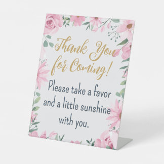 Favours Love is in Bloom Pedestal Sign