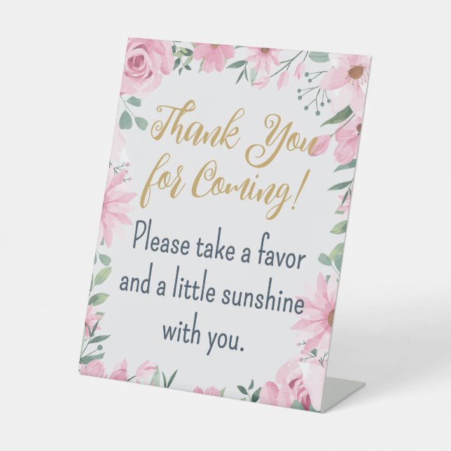 Favours Love is in Bloom Pedestal Sign (Front)