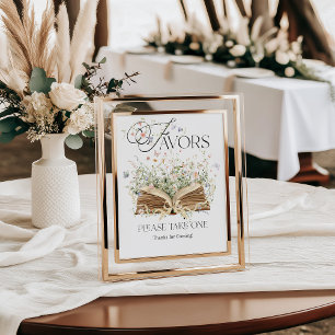 Favours New Chapter Book Theme Wildflower Poster