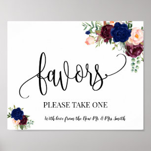 Favours party sign wedding reception boho chic nav