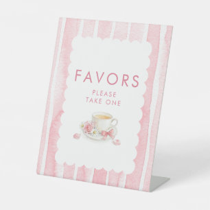 Favours Pink Girl Baby Shower Table Sign