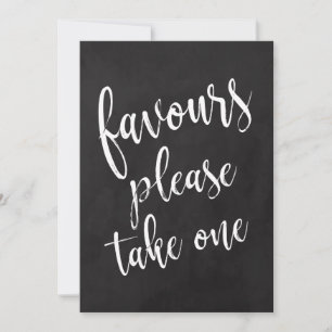 Favours Please Take One Affordable Chalkboard Sign