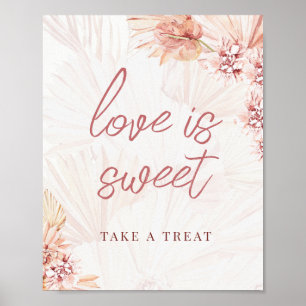 Favours Please Take One Boho Bohemian Beige Weddin Poster