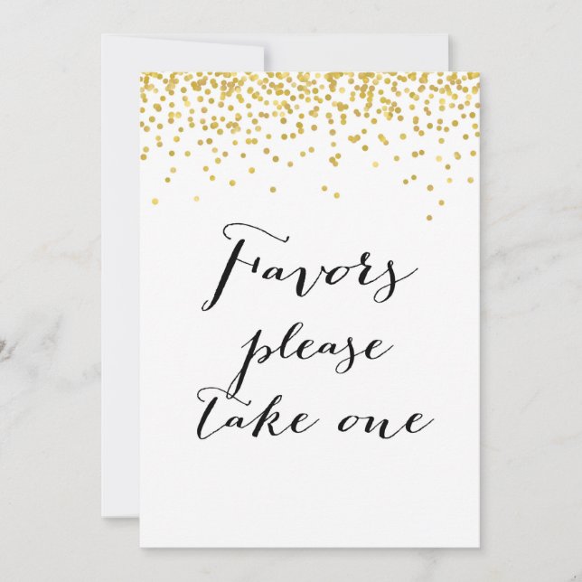 Favours Please Take One Sign 5x7" Size Invitation (Front)