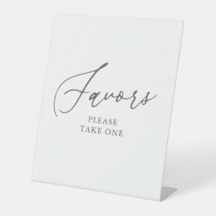 Favours Please Take One Wedding Pedestal Sign