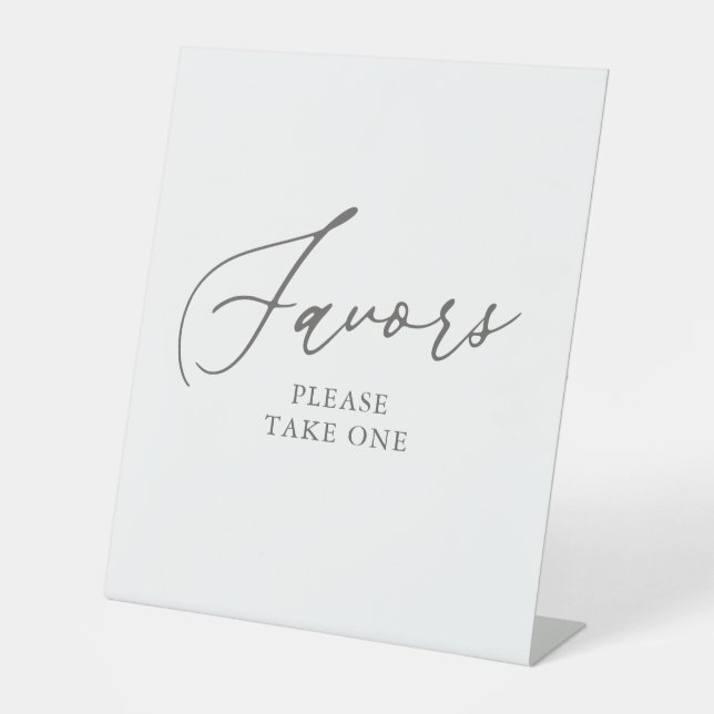 Favours Please Take One Wedding Pedestal Sign (Front)