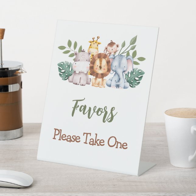 Favours Sign Boy Baby Shower Jungle Safari (In SItu)