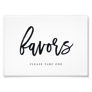 Favours Sign Choose Your Size - Brushed Calligraph