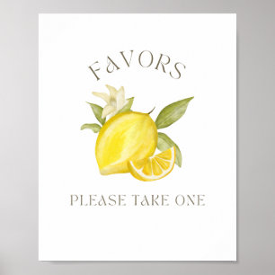 Favours Sign For Lemon Themed Party