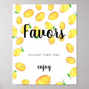 Favours Sign Lemon Bridal Shower Main Squeeze